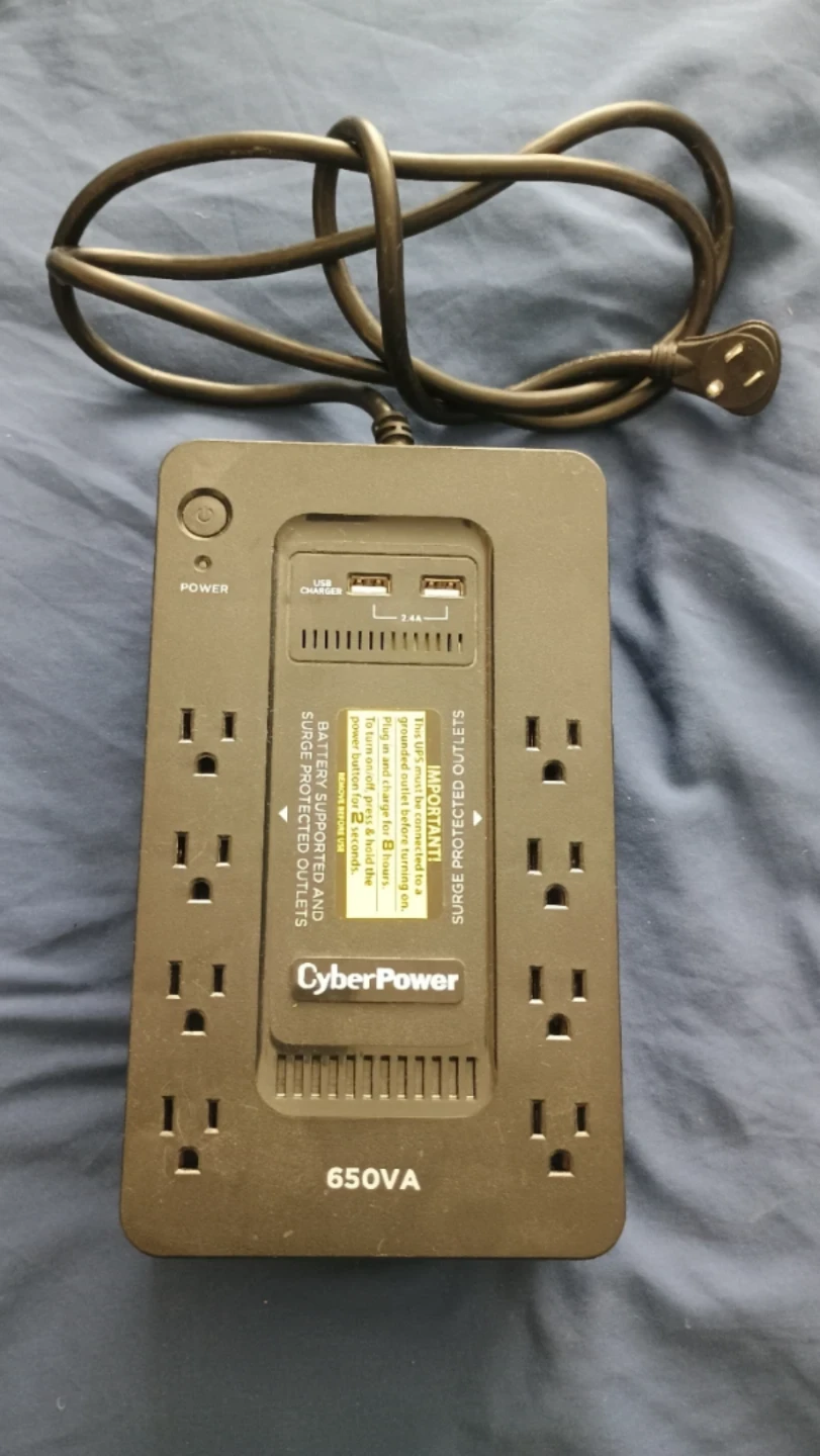 ⚽  CyberPower 650VA UPS Battery Backup and Surge Protector