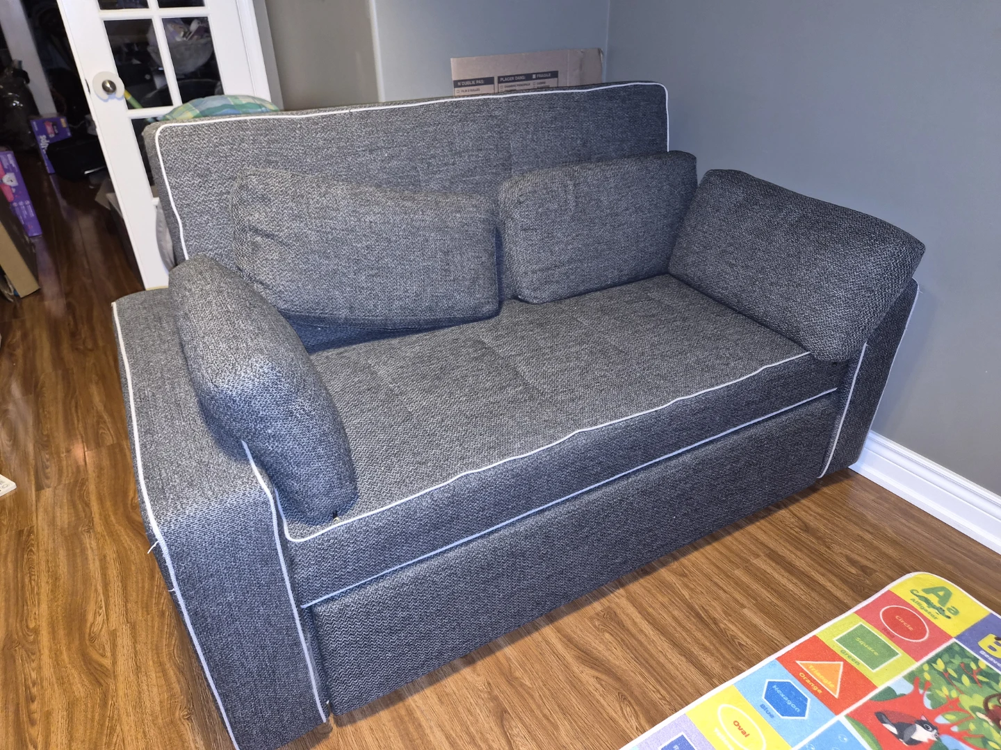 Blueish Grey Sofa Bed with Chaise - photo 3