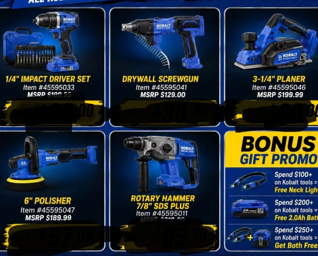 Kobalt XTR 24V MAX Hammer Drill/Driver Kit