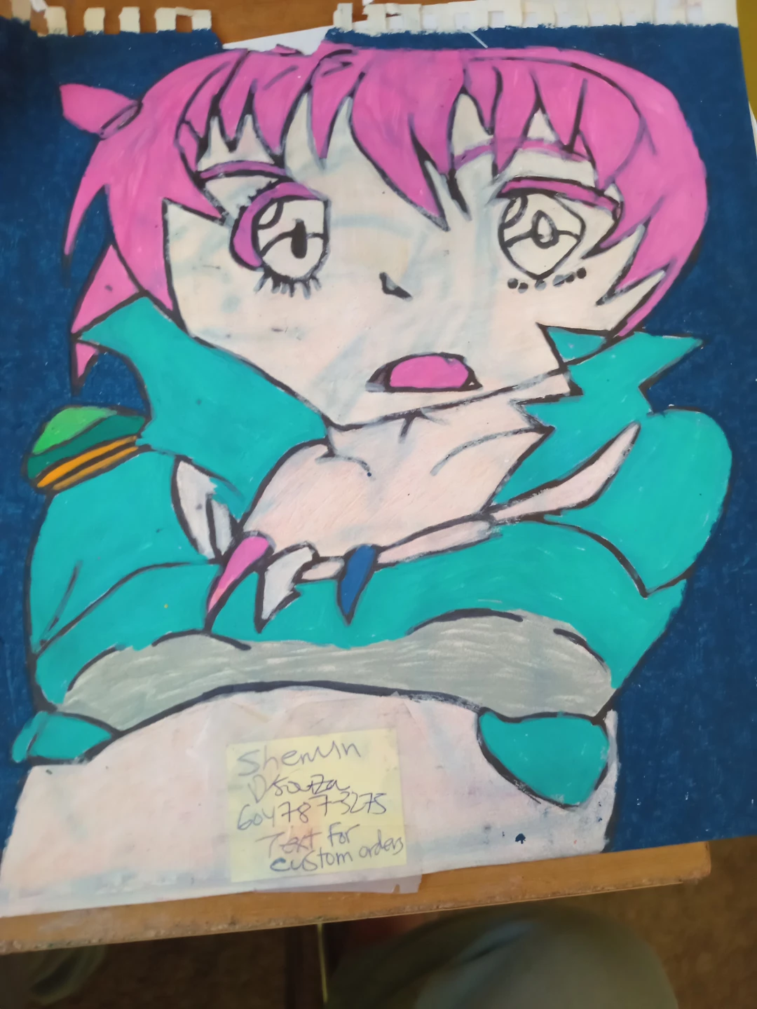 DARK BLUE BACKGROUND ANIME DRAWING
