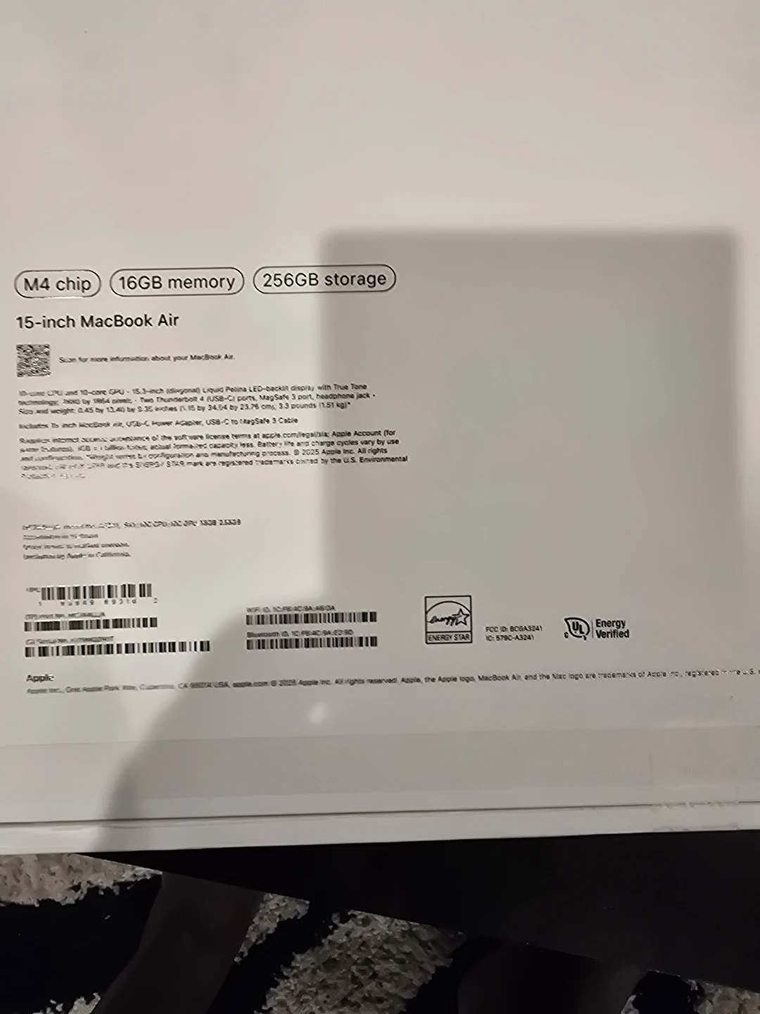 Apple MacBook Air 15-inch M4 Chip 16GB Memory 256GB Storage - photo 2