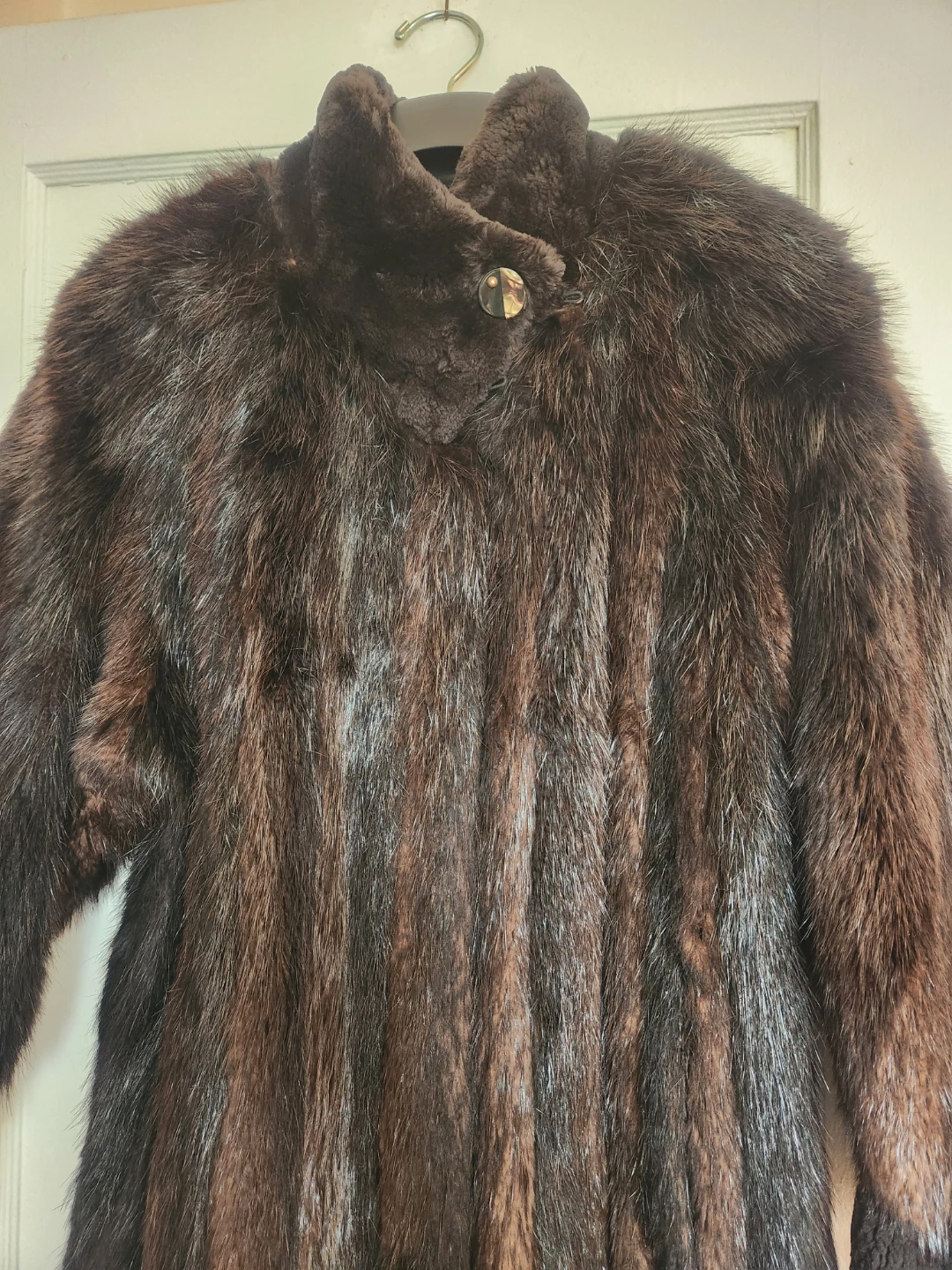 Vintage Real Brown Fur Coat  Women's Size L - photo 2