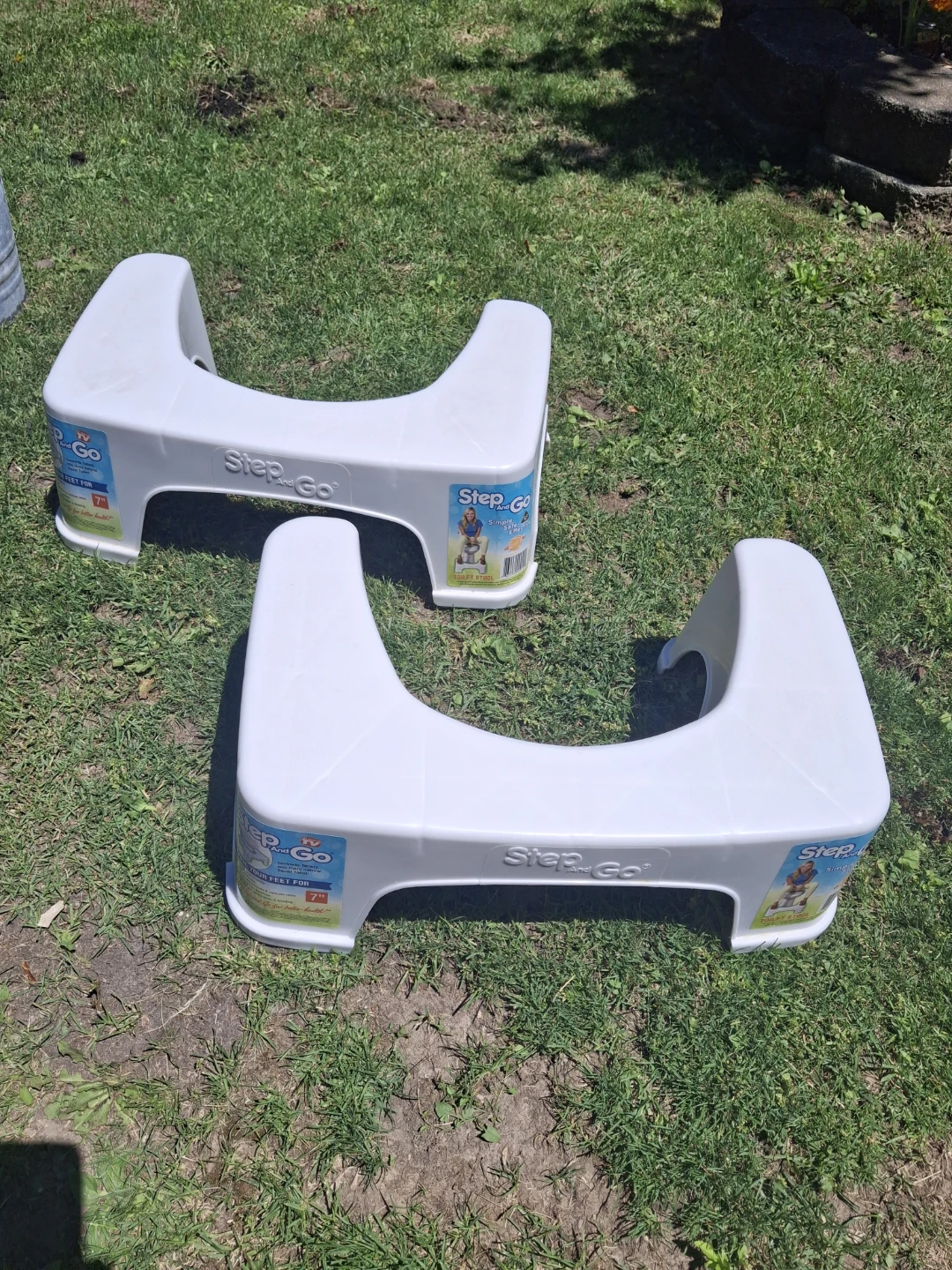 Step and Go Toilet Stool - 7" Height