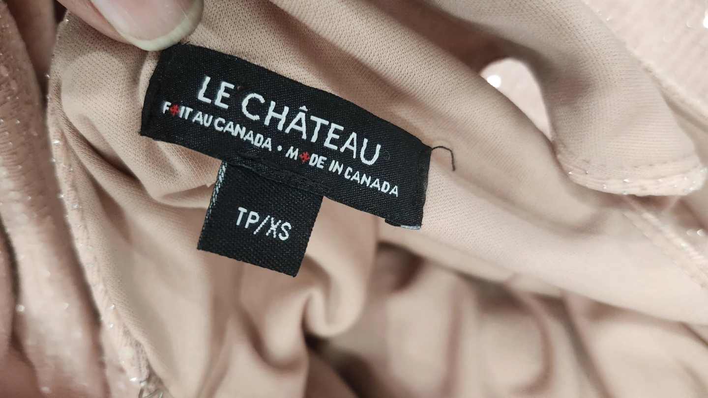 LE CHÂTEAU Pink Sequin Fishtail Gown TP/XS - photo 3