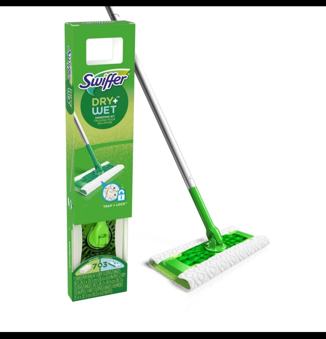 Swiffer Dry+Wet Sweeping Kit with 1 Sweeper and 8 Cloths