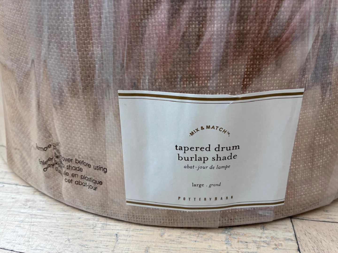 Pottery Barn Tapered Drum Burlap Lampshade - Large - photo 2