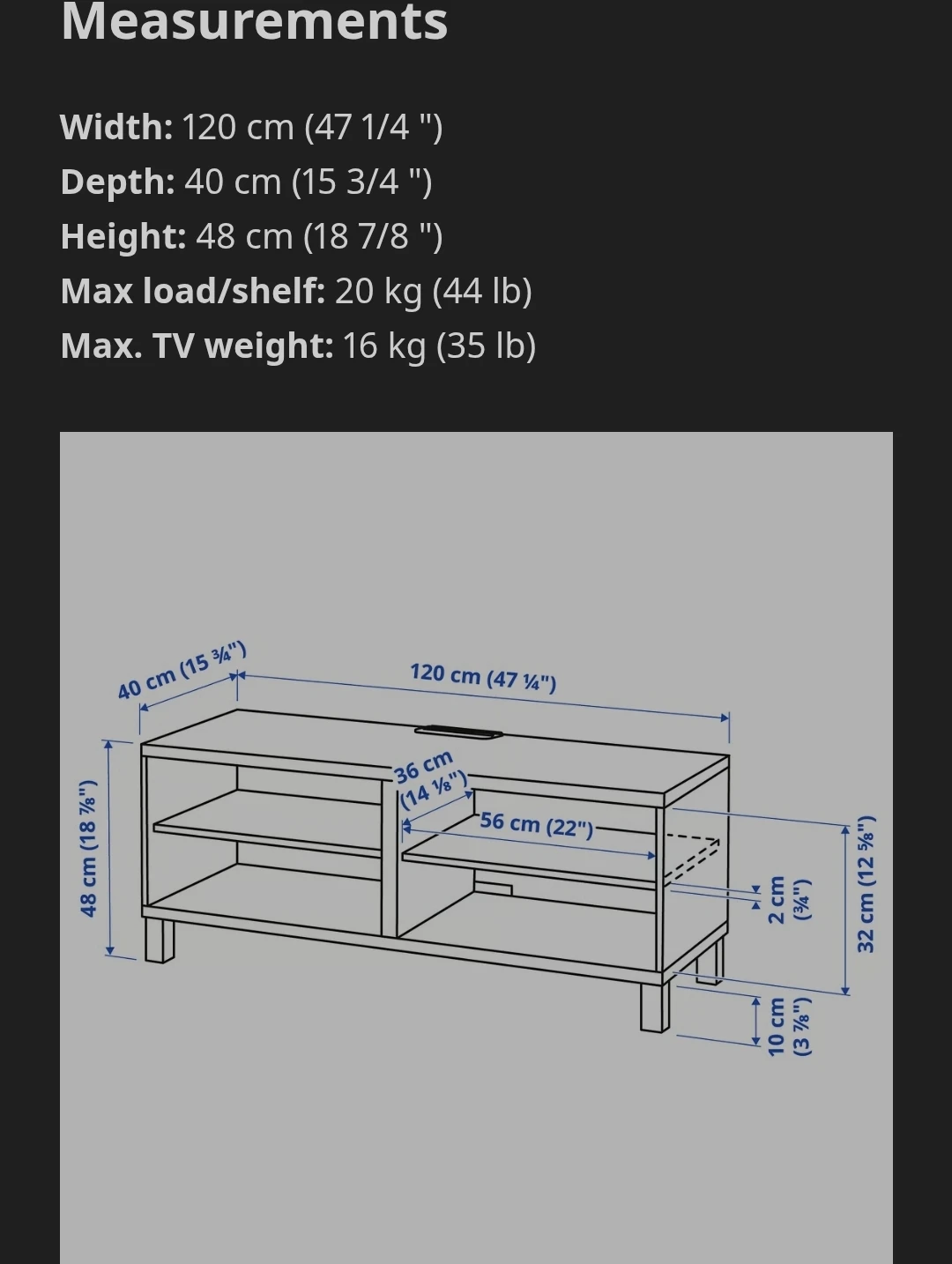 Tv Stand (Fits up to 45inch TV) - photo 2