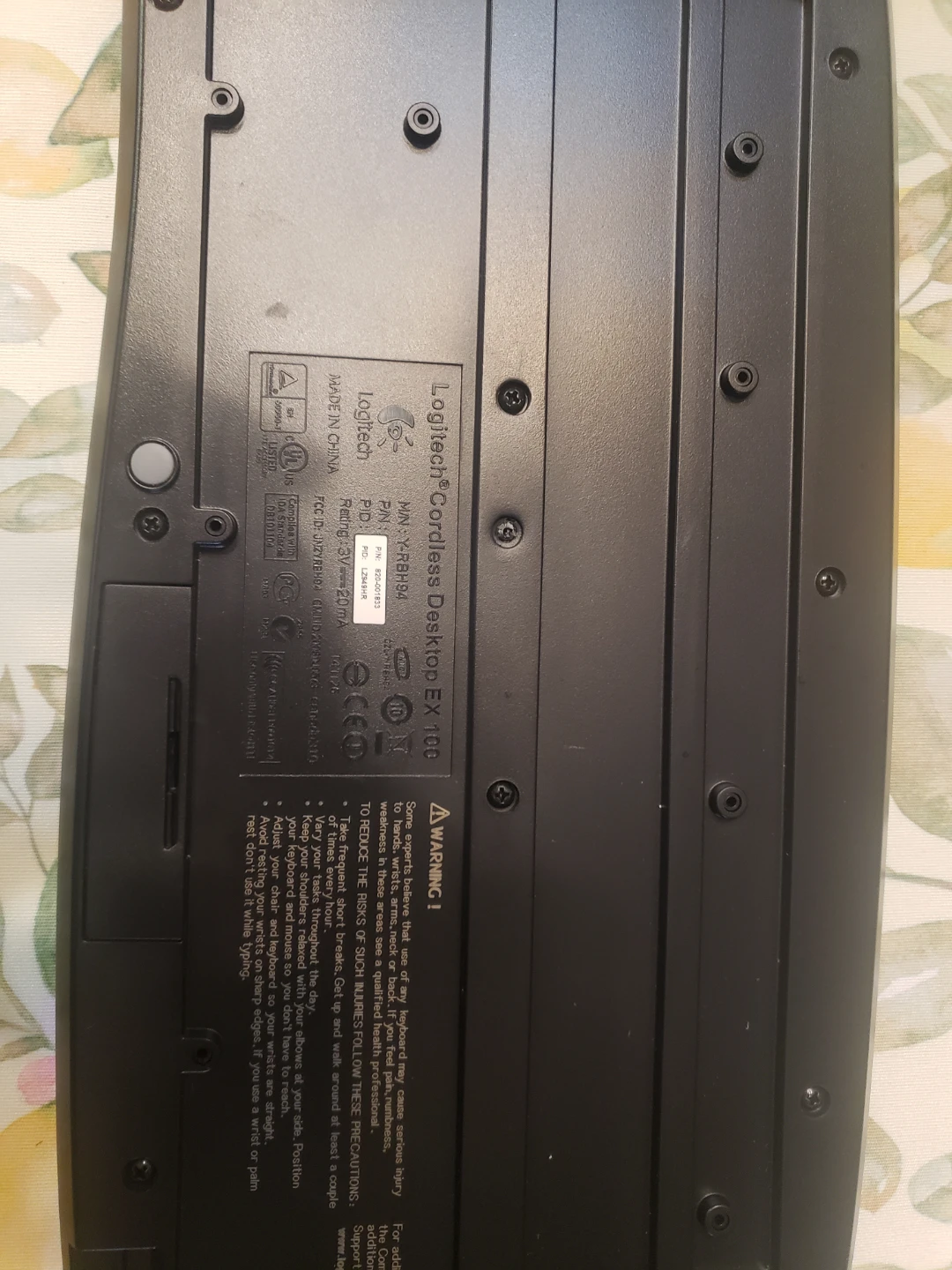 Logitech Cordless Desktop EX-100 Keyboard - photo 2