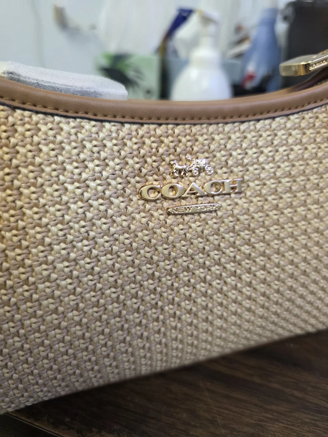 Coach New York Straw Shoulder Bag - photo 2