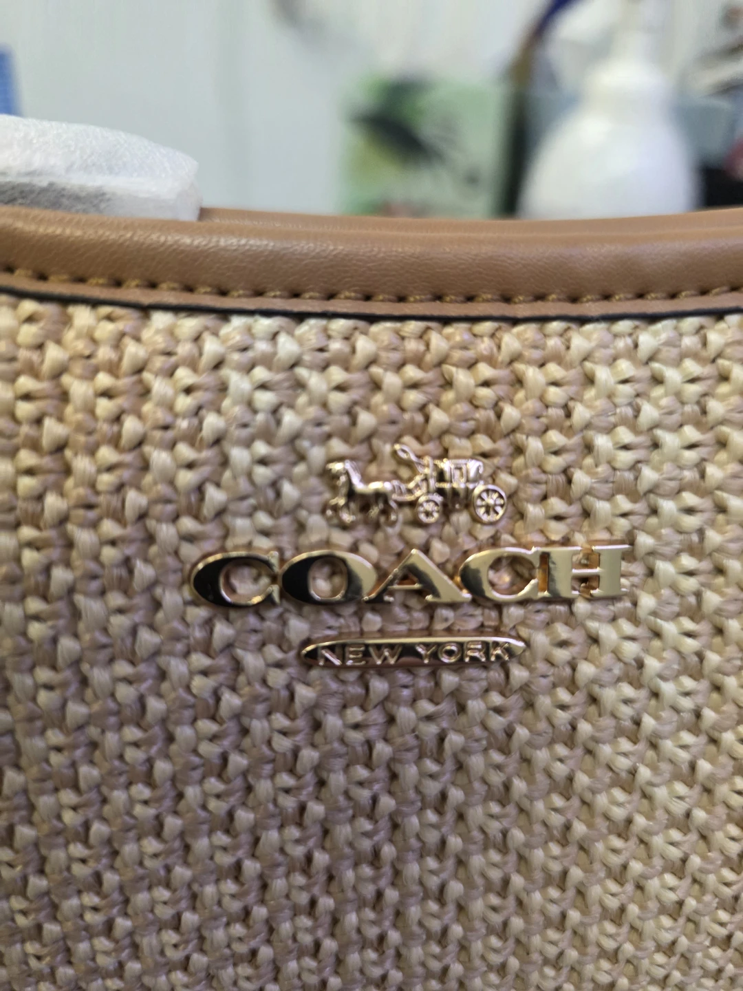 Coach New York Straw Shoulder Bag - photo 4