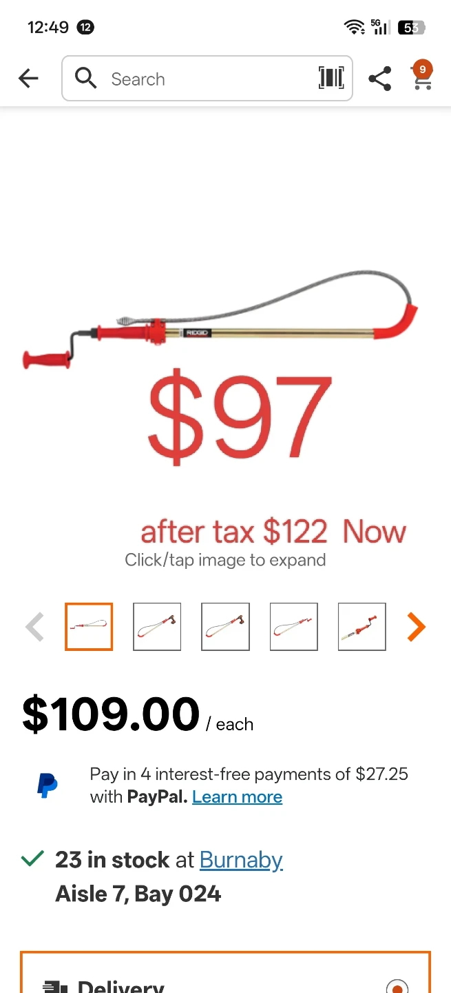 RIDGID Drain Cleaning Tool