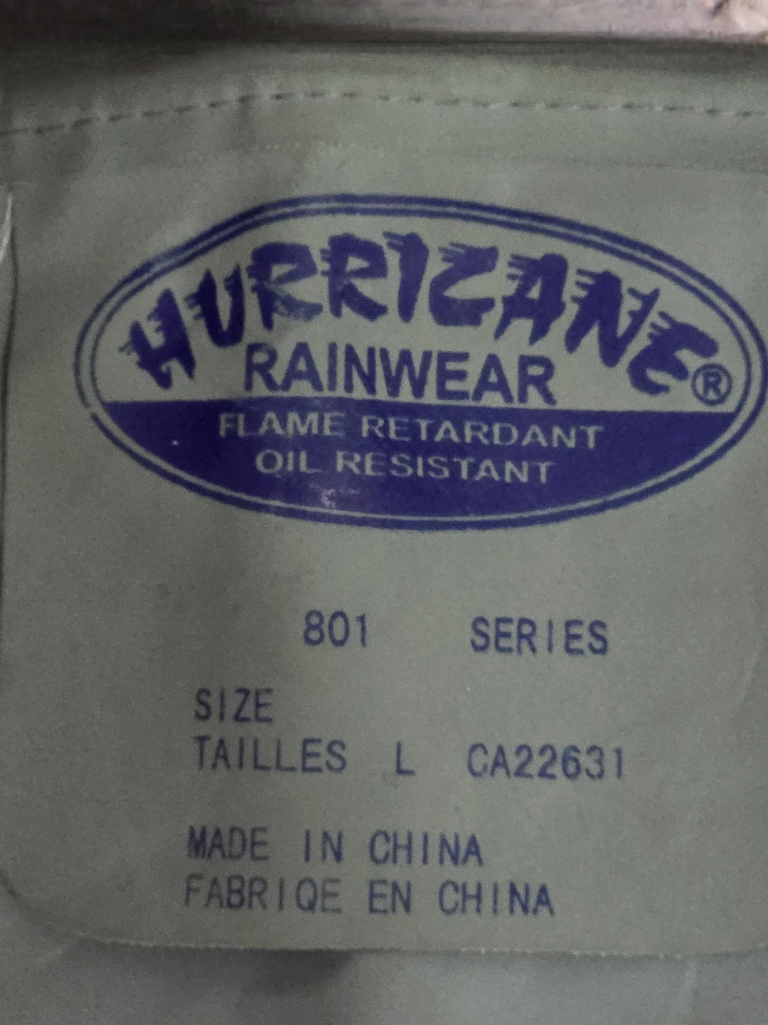 Hurricane Rainwear Flame Retardant Oil Resistant Overalls Size L - photo 4