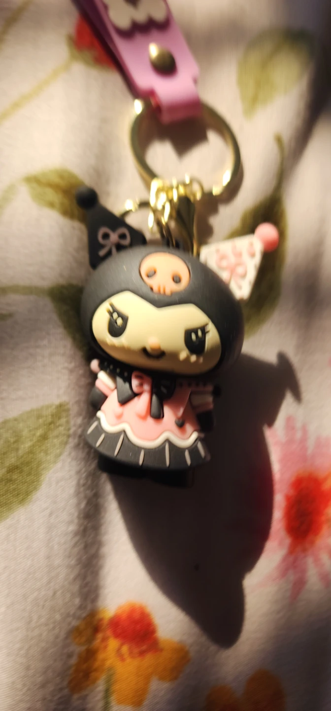 Kuromi Keychain with Pink Strap - photo 4