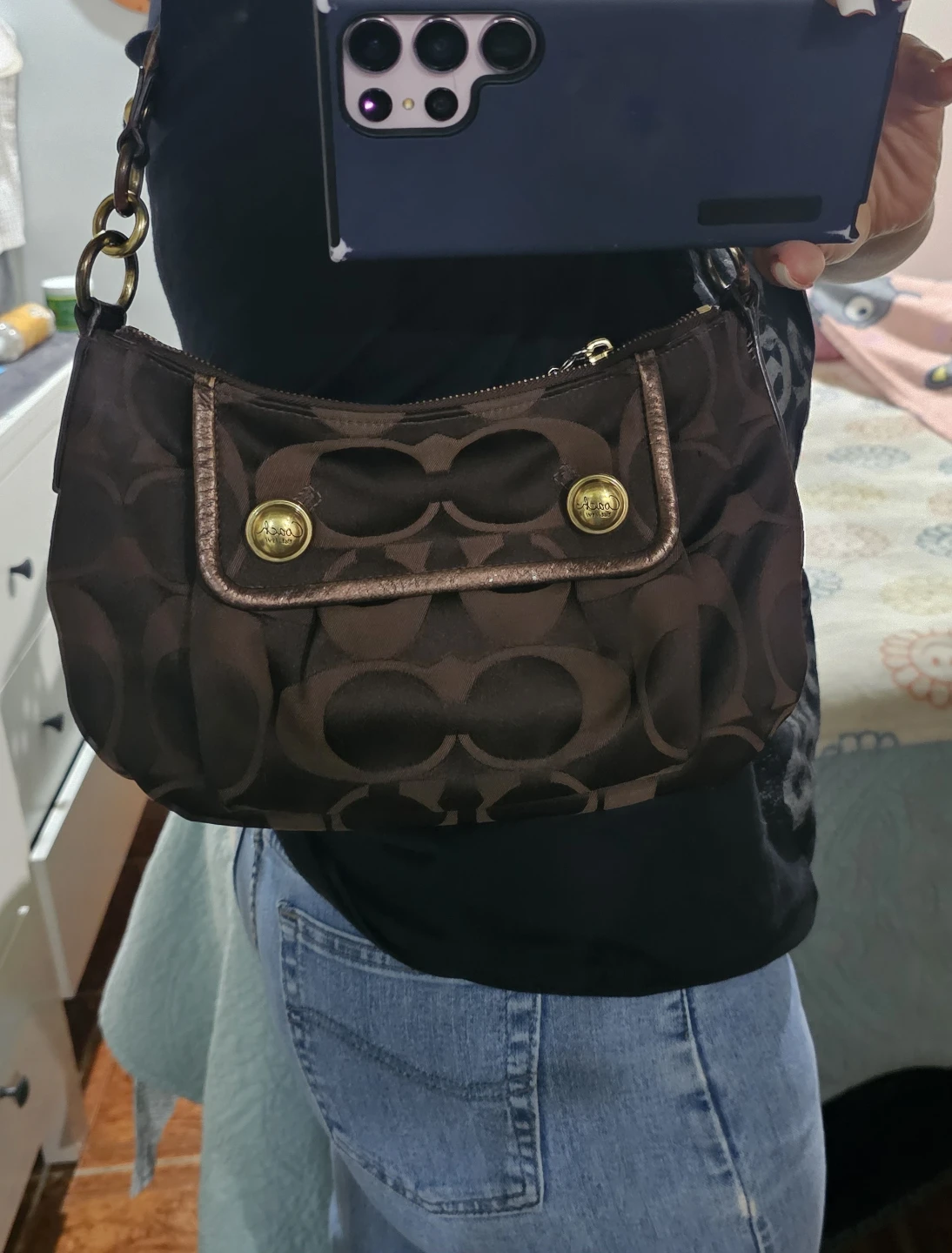 Coach Monogram Shoulder Bag