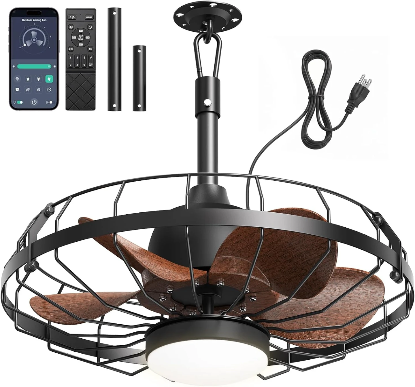 Outdoor Ceiling Fan with Light for Gazebo