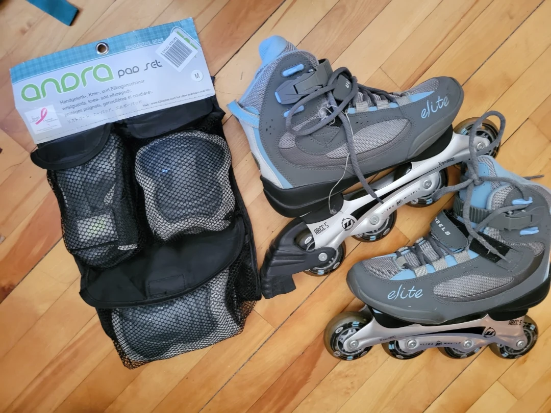 K2 Inline Skates & Protective Gear Set - Women's Size 9