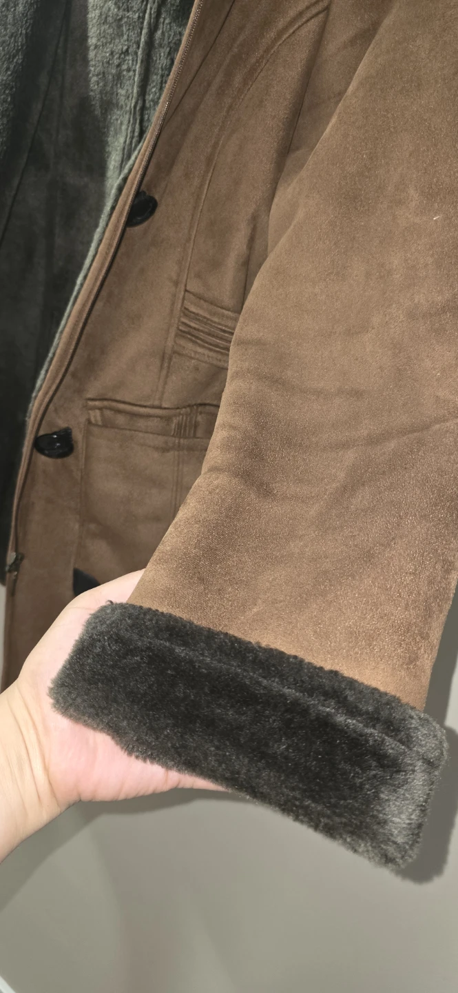 Novelti Brown Suede Toggle Coat - Size S/P - photo 4