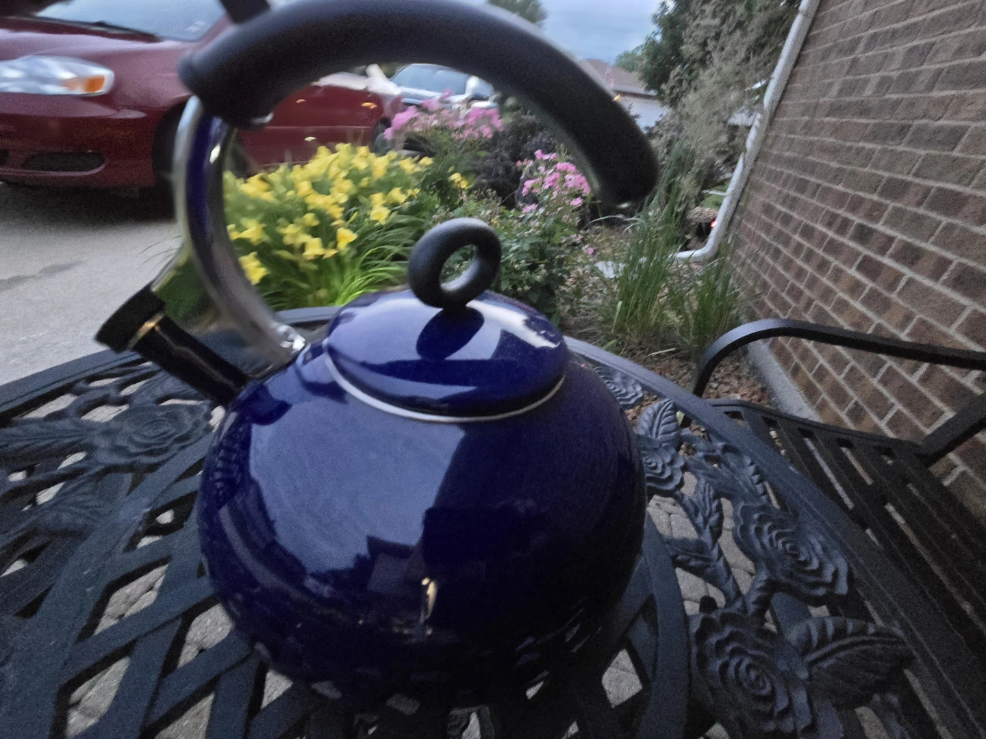 Blue Enamel Tea Kettle - photo 4