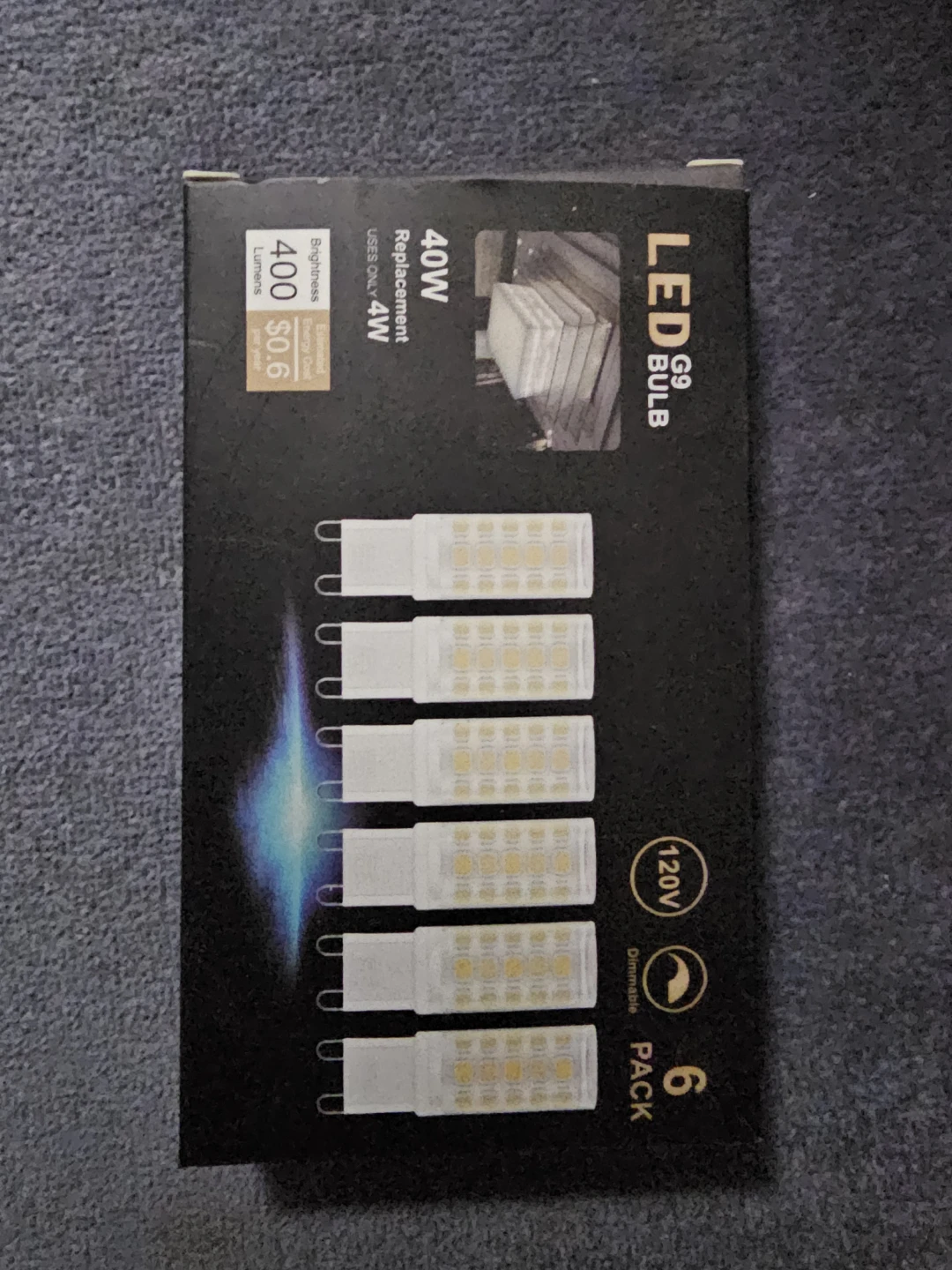 LED G9 Light Bulbs - Dimmable - 6 Pack