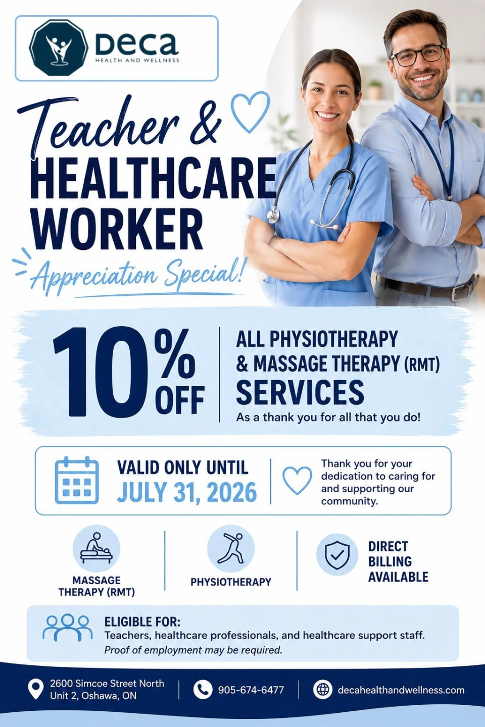 Deca Health and Wellness 10% Off Services