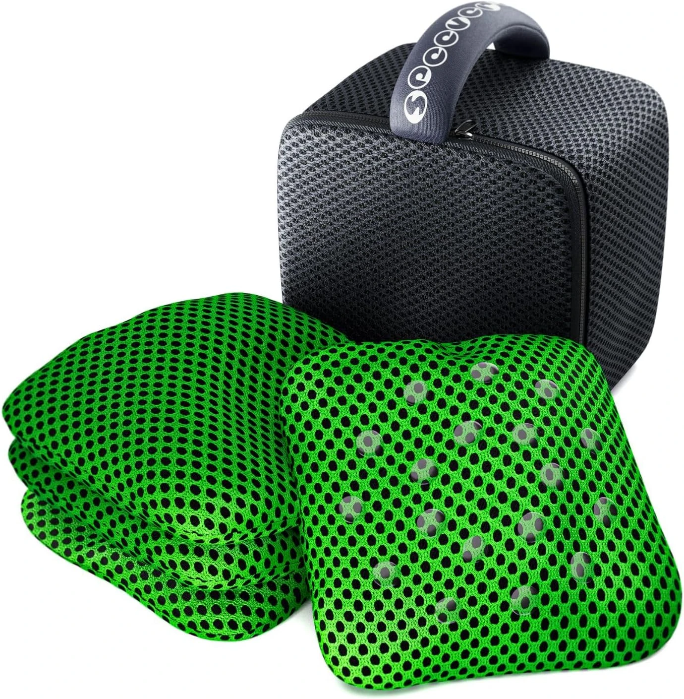 Cornhole Bags Set - 4 Green Bags, 6x6 Inch