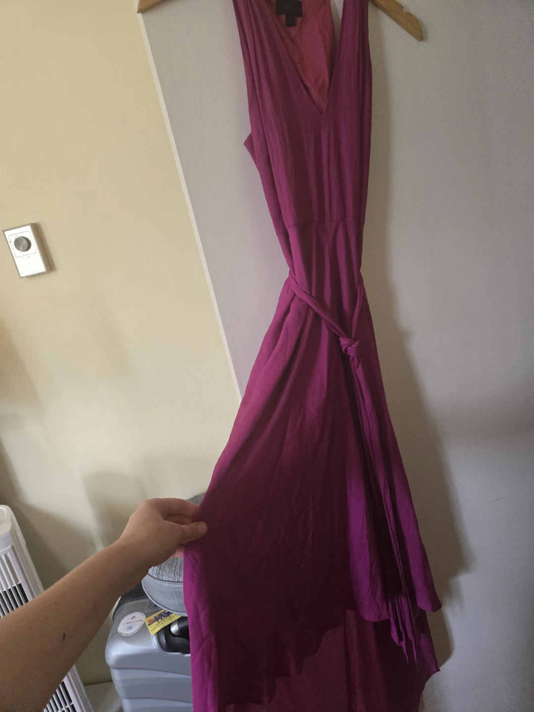 Banana Republic Magenta V-Neck High-Low Dress - Size XS - photo 5
