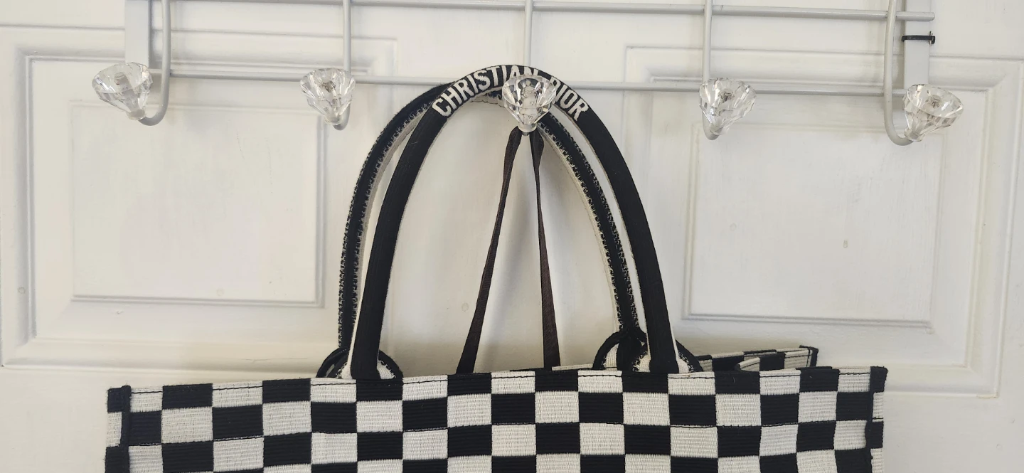 Christian Dior Tote Bag - Black and White Checkered - photo 3
