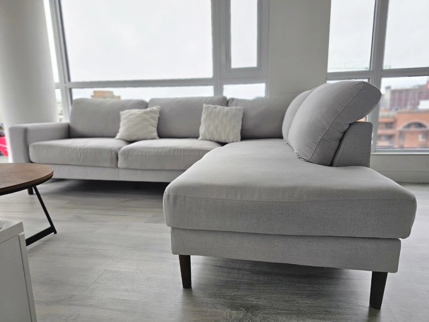 Structube Campbell Light Grey Sectional Sofa - photo 2