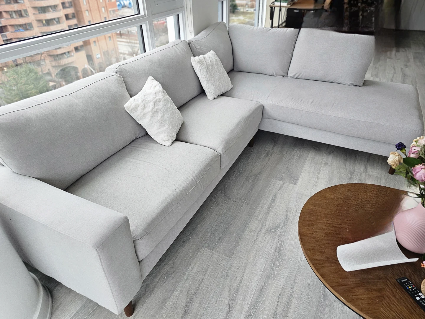 Structube Campbell Light Grey Sectional Sofa - photo 3