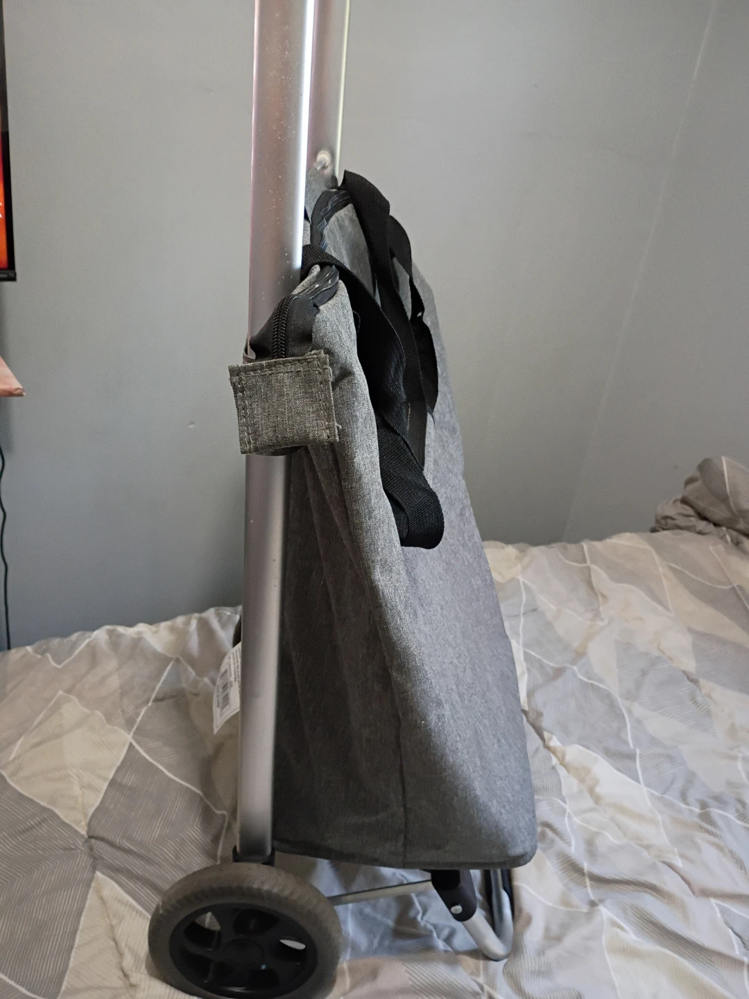 Gray Rolling Shopping Cart