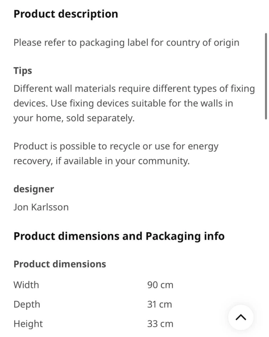 BNIB unopened PORTIS hat rack, black, 90 cm - photo 2