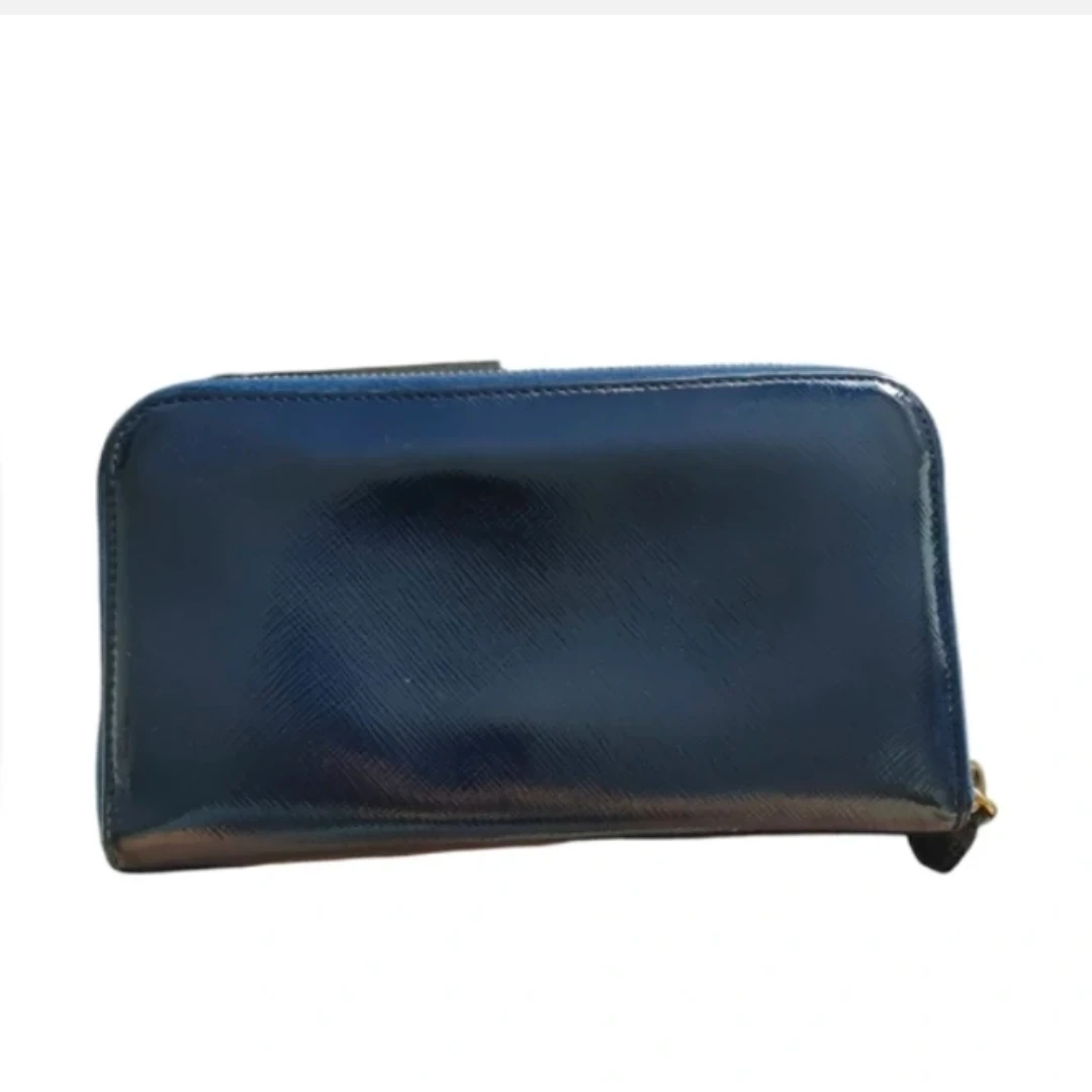 Prada Blue Leather Zip Around Long Wallet - photo 2