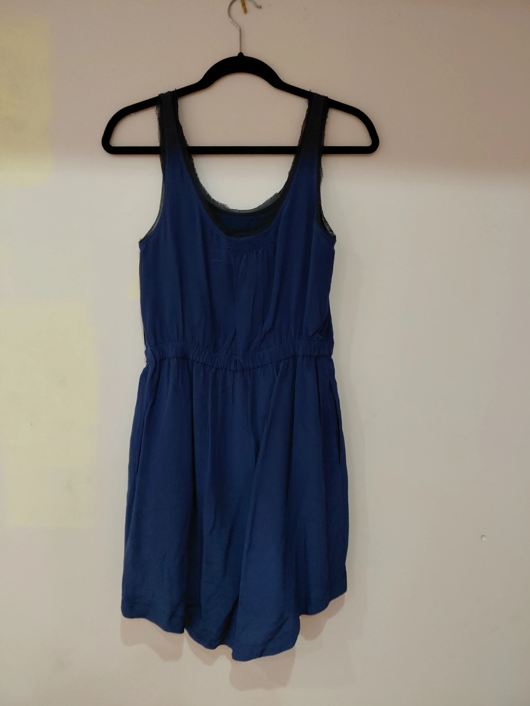 Club Monaco Blue Sleeveless Romper with Lace Trim - photo 2