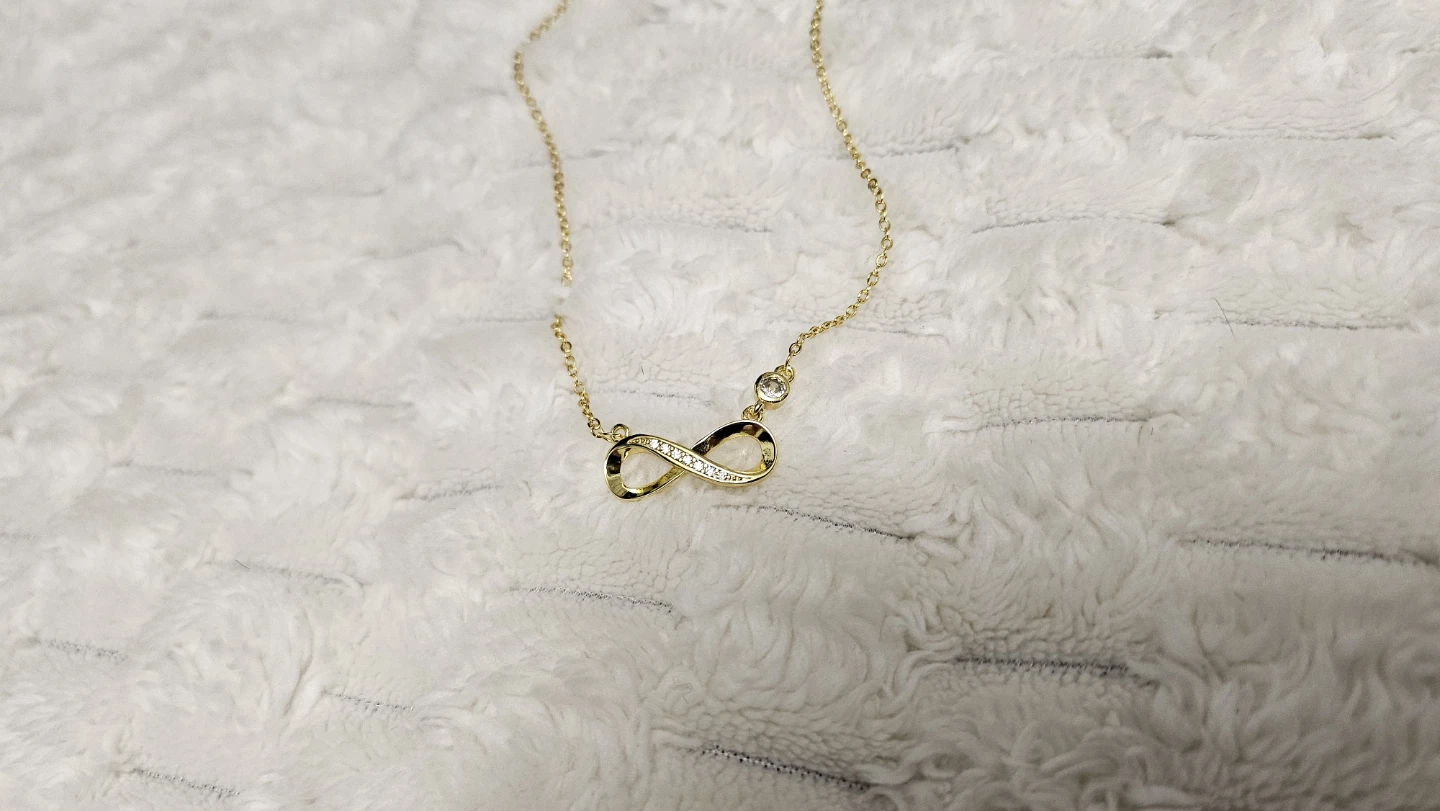 S925 Silver Gold-Plated Infinity Necklace - photo 2