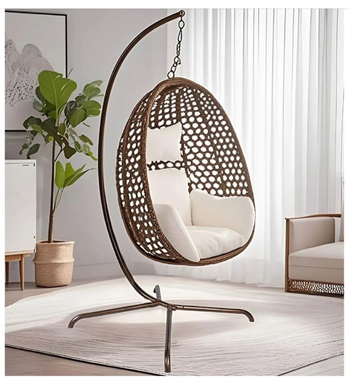 Brand new in box egg chair $250