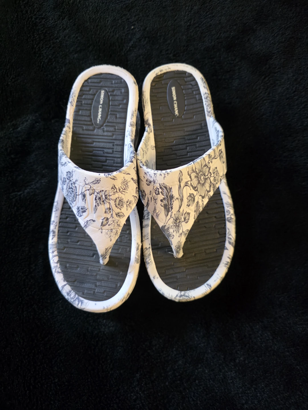 Simon Chang Floral Platform Flip Flops - photo 2