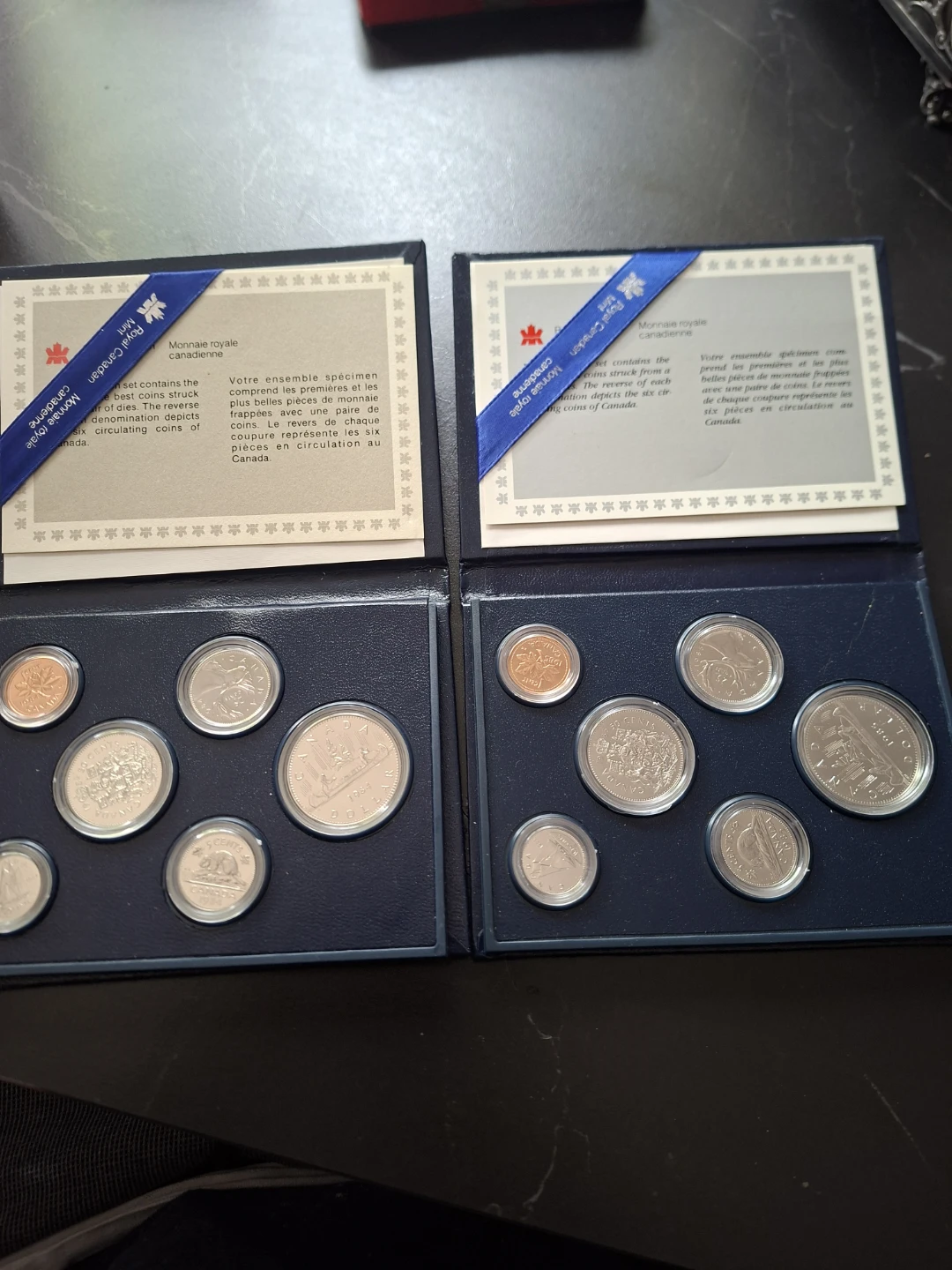 2 Royal Canadian Mint Coin Sets 1984 1985