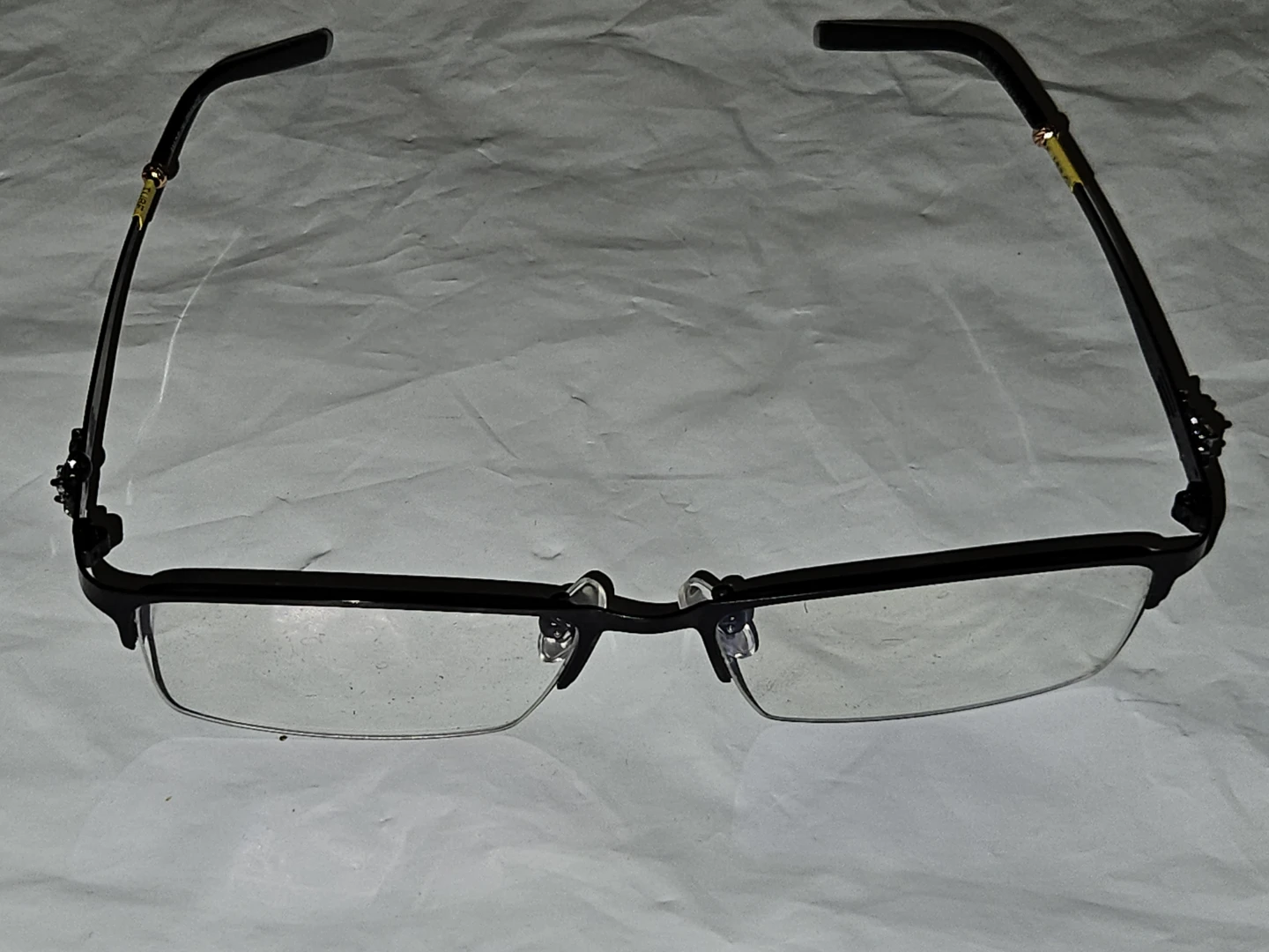 Men's Black Semi-Rimless Eyeglasses - photo 2