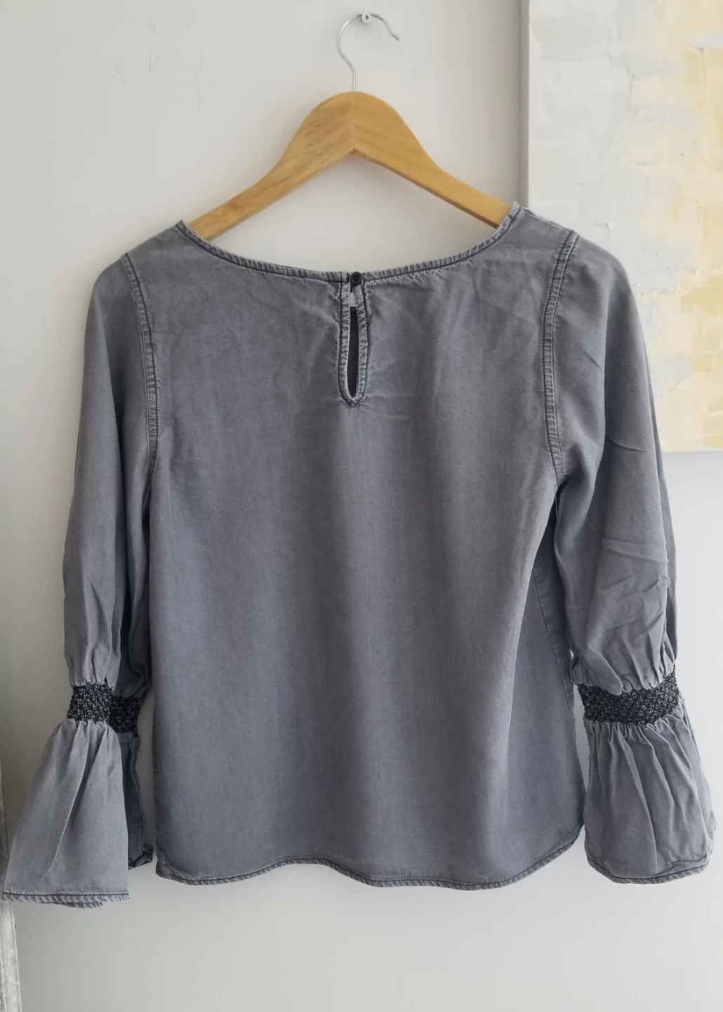 Gap Denim Bell Sleeve Top/Blouse Size XS⚽️ - photo 2