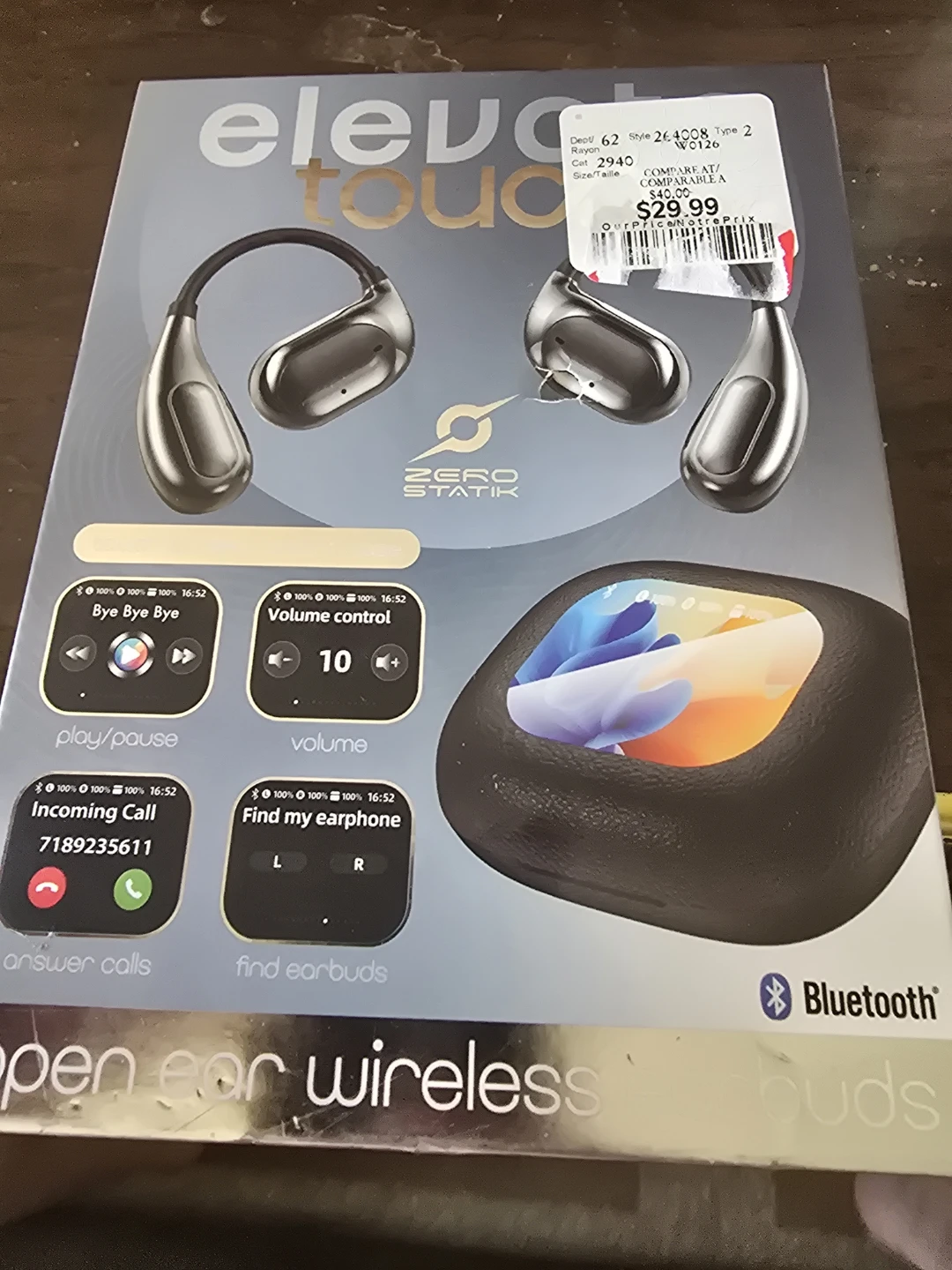 Elevate Touch Open Ear Wireless Earbuds