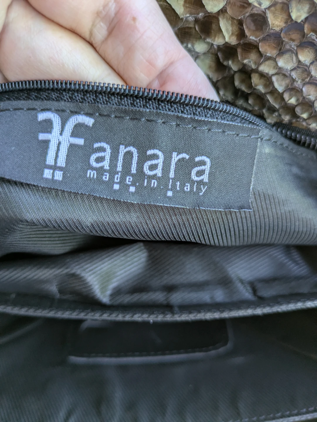 Fanara Italian Leather Snake Print Shoulder Bag - photo 5