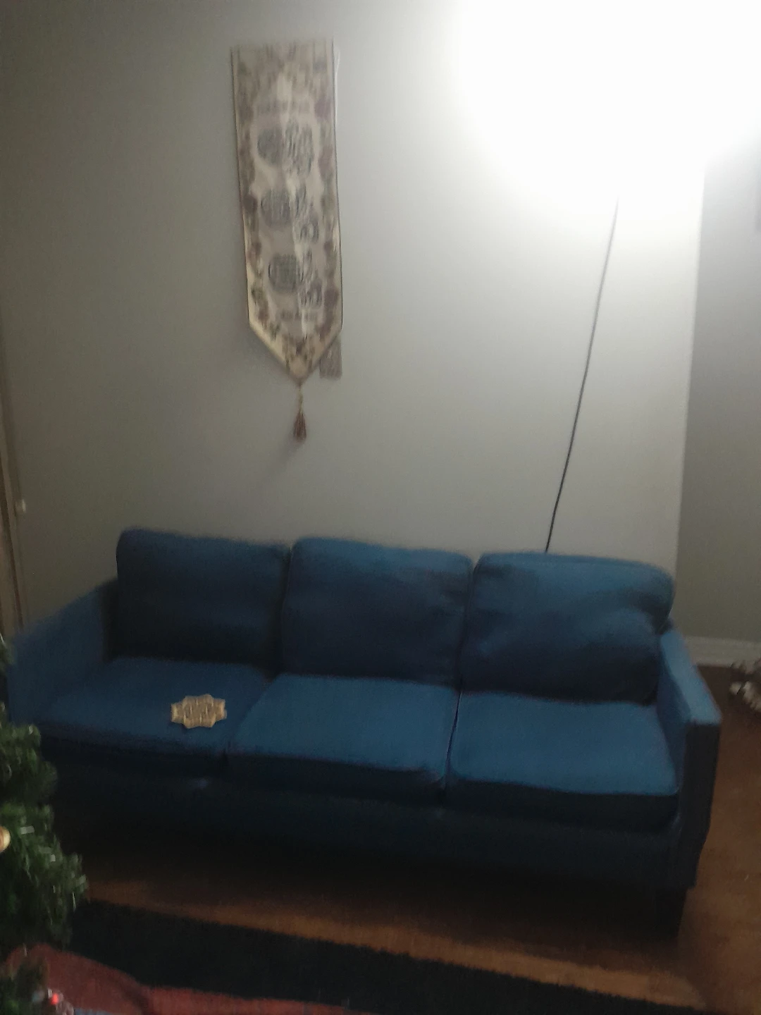 Blue 3-seater sofa
