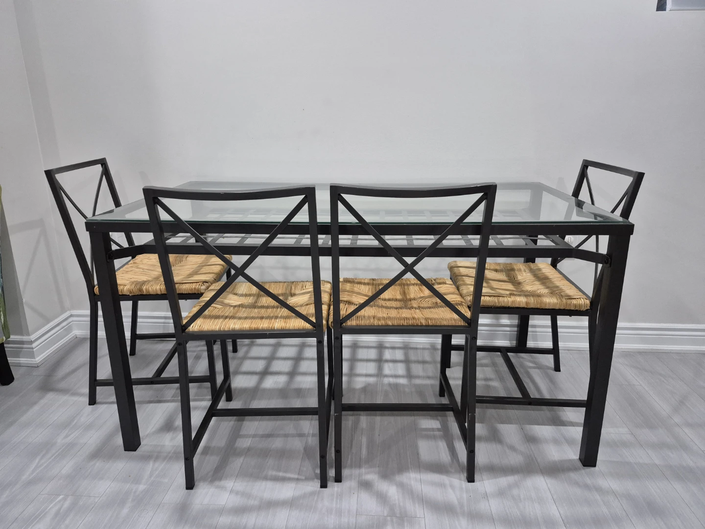 Glass Top Dining Set with 4 Chairs - photo 3