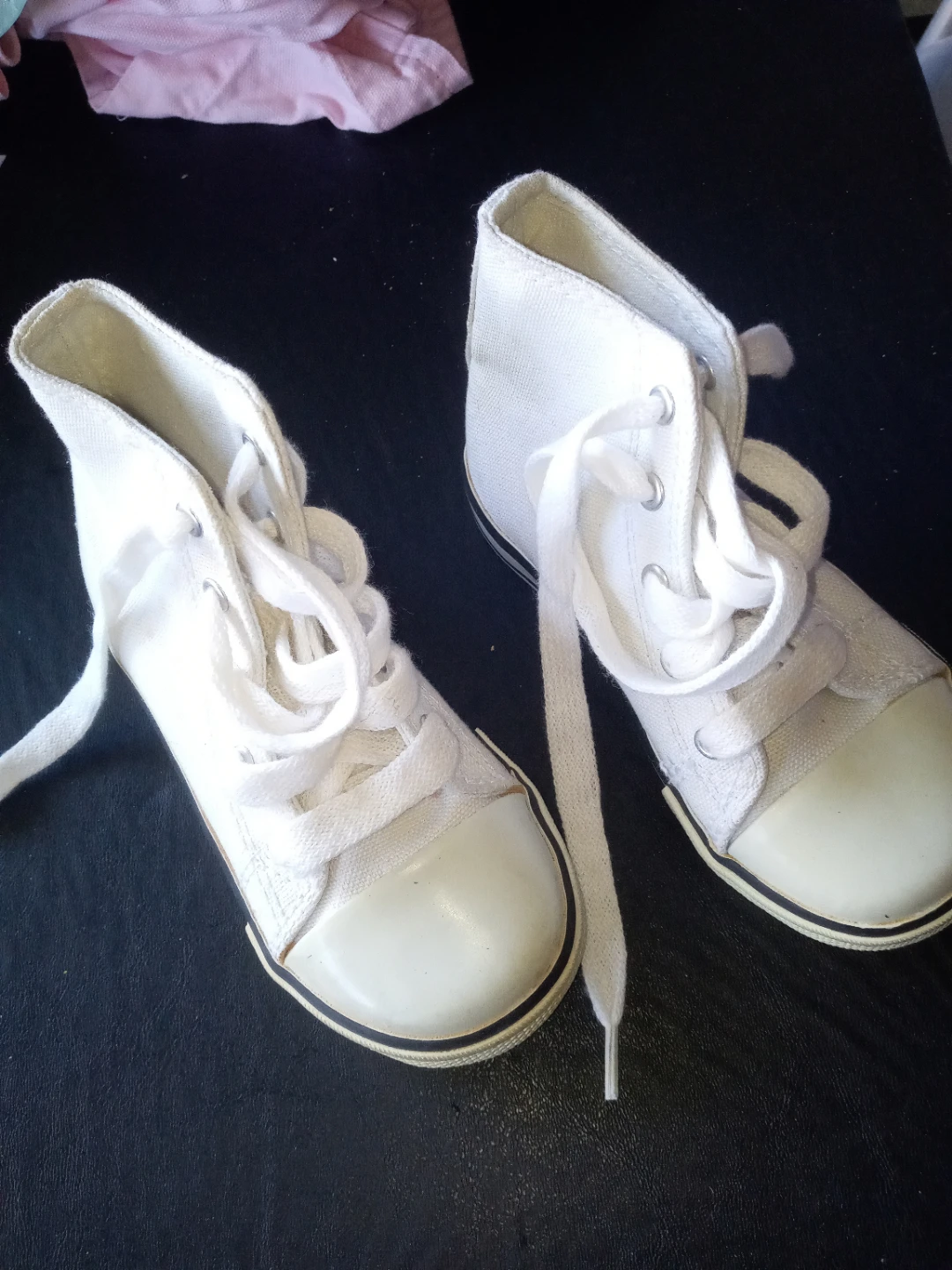 Faded Glory White High-Top Sneakers Size 8