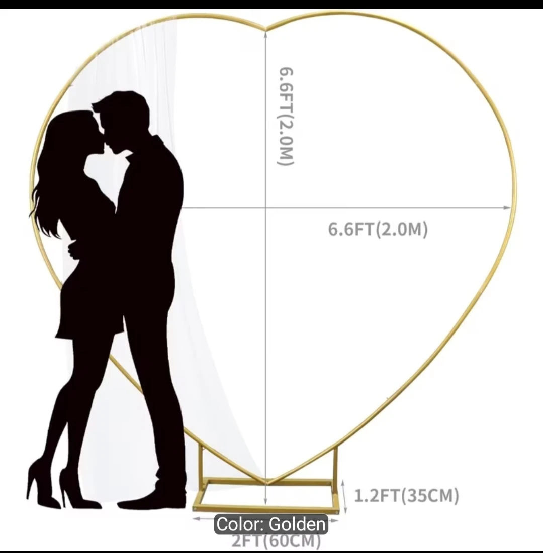 Golden Heart Arch Backdrop Stand - photo 2