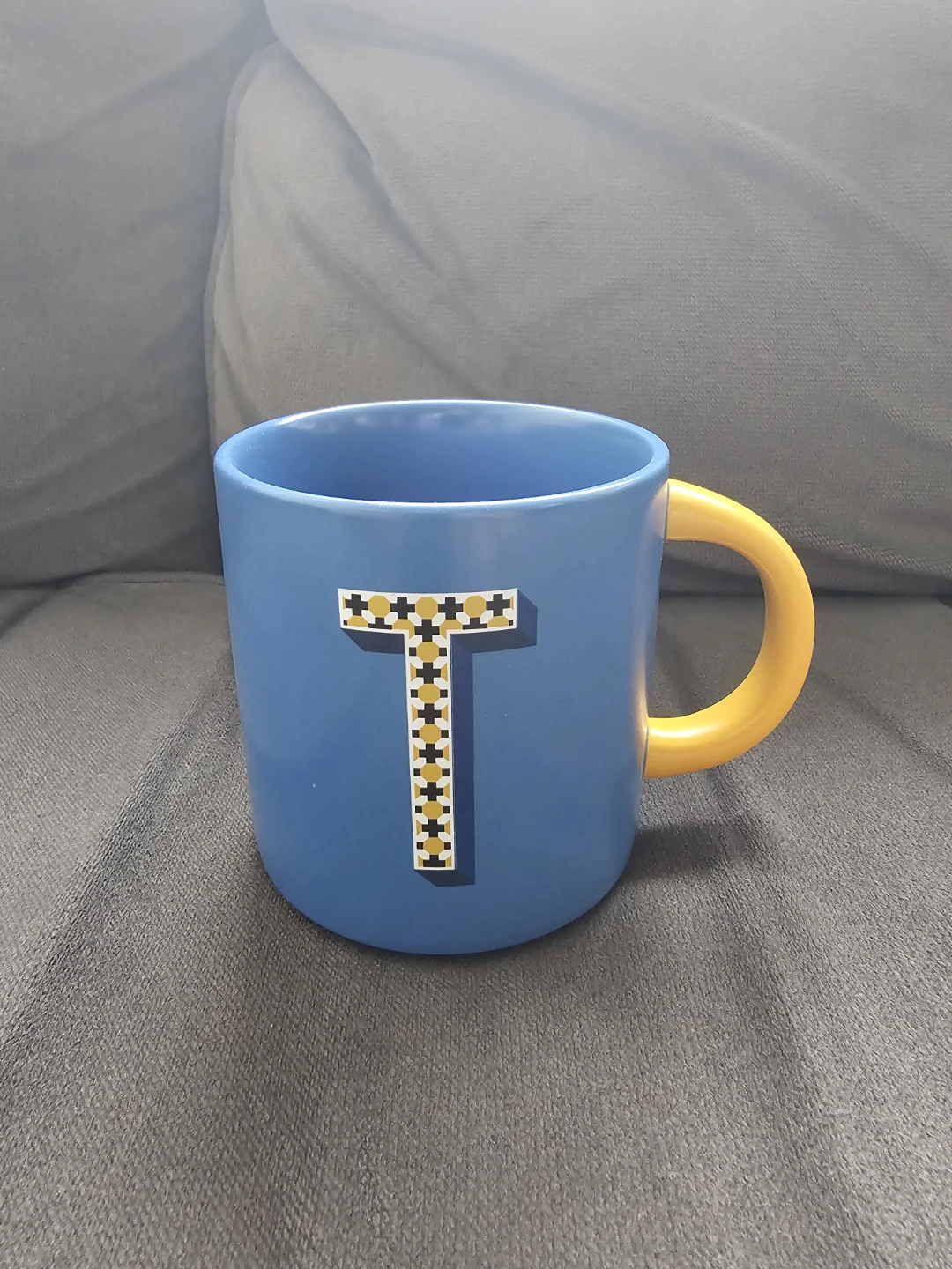 Indigo OUI Monogram "T" Mug ☕️ ⚽️