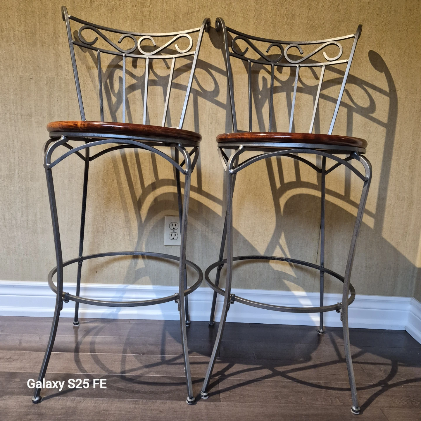 Metal and Wood Bar Stool - photo 2