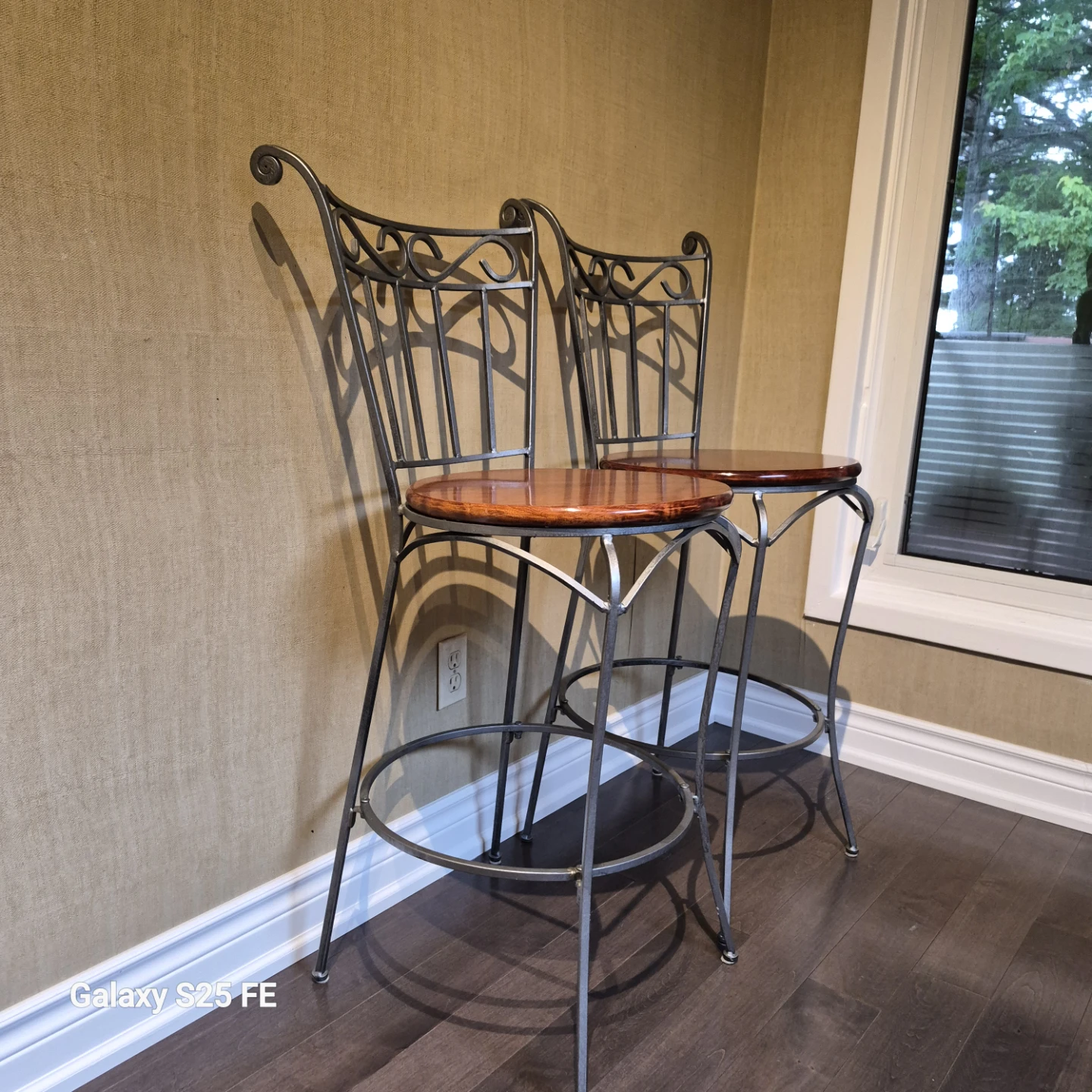 Metal and Wood Bar Stool - photo 3