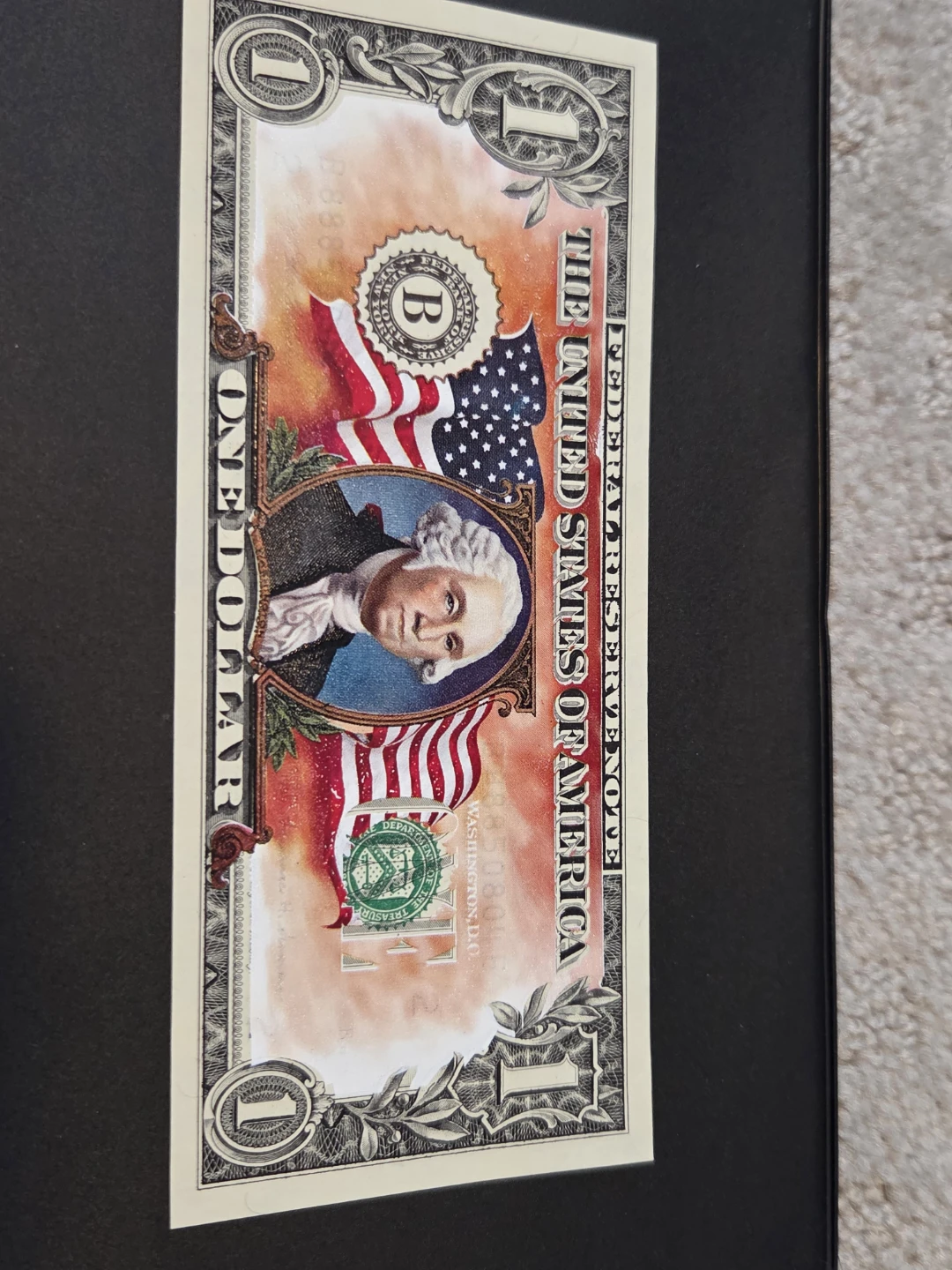 Color US One Dollar Bill - George Washington