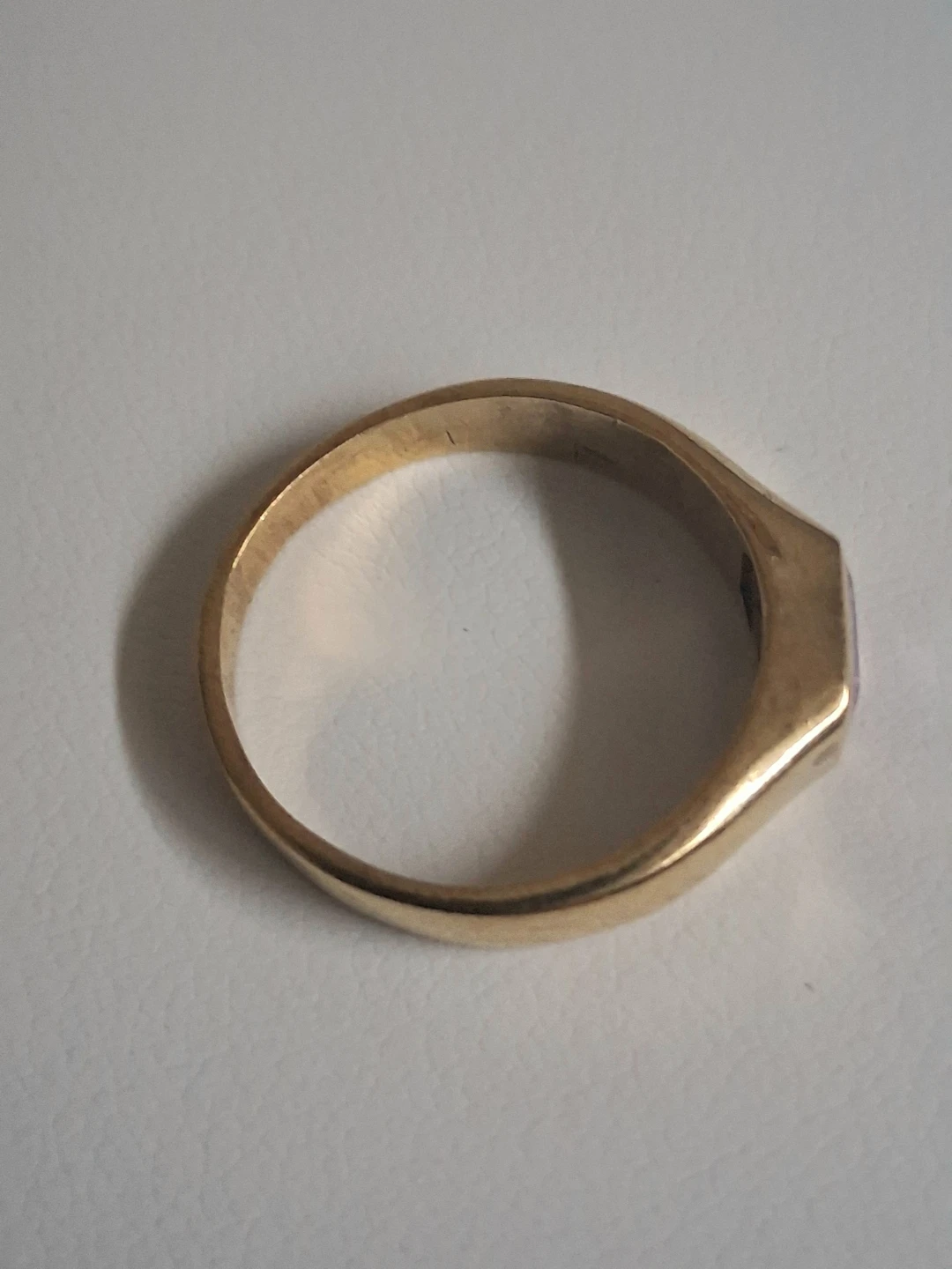 GOLD-TONE RING WITH ROSE QUARTZ STONE - photo 4